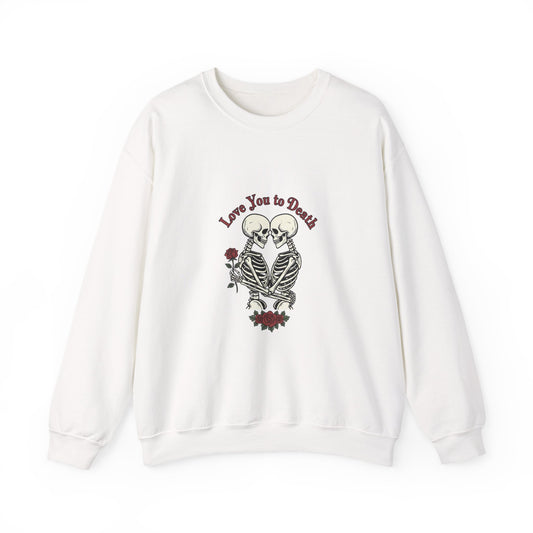 Skeleton Couple 'Love You to Death' Crewneck Sweatshirt