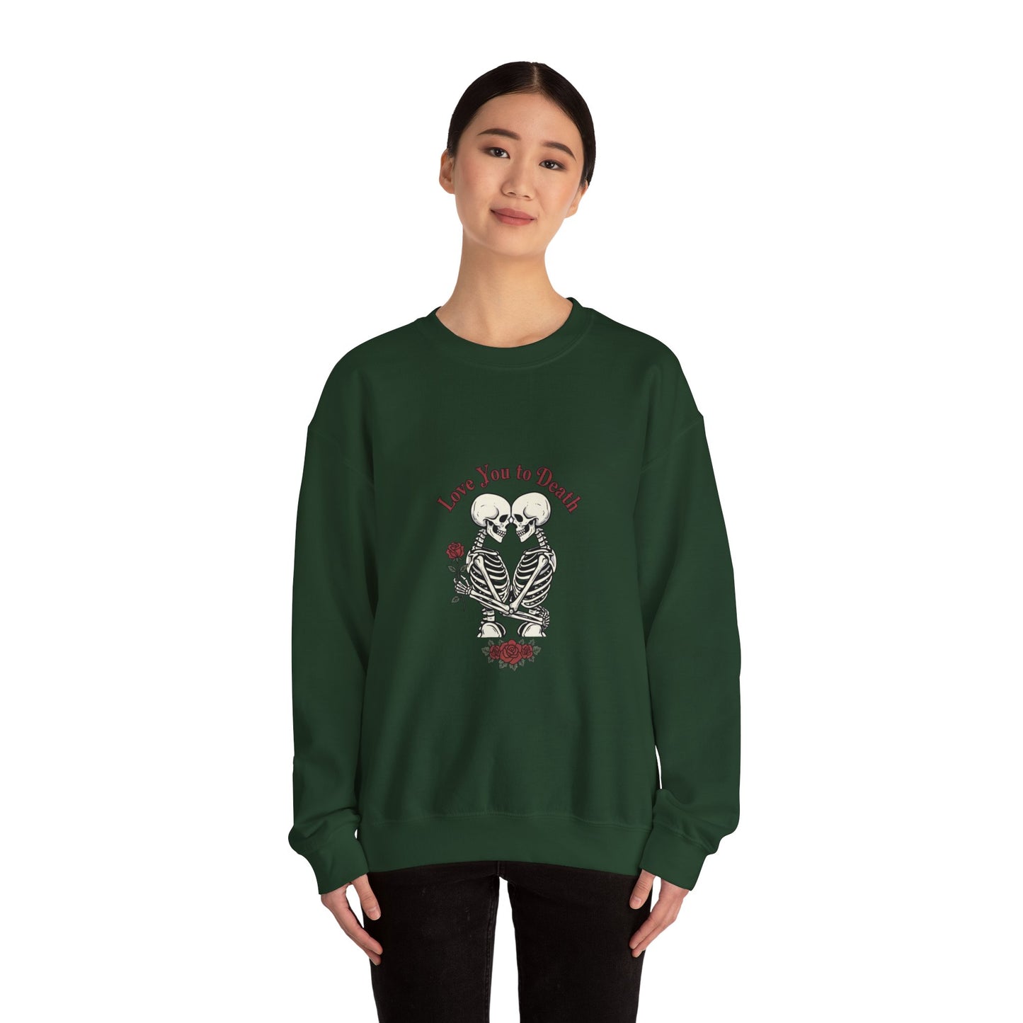 Skeleton Couple 'Love You to Death' Crewneck Sweatshirt